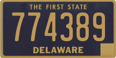 DE license plate 774389