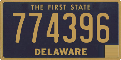 DE license plate 774396
