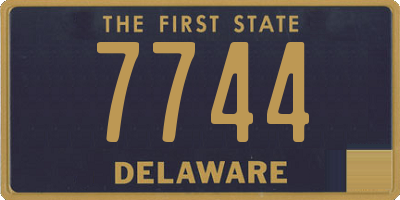 DE license plate 7744