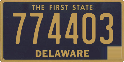DE license plate 774403