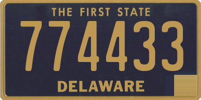 DE license plate 774433
