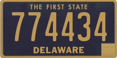DE license plate 774434