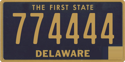 DE license plate 774444