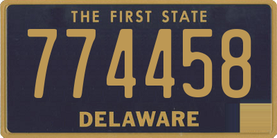 DE license plate 774458