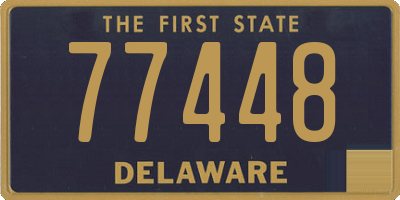 DE license plate 77448