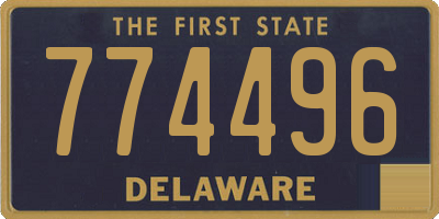 DE license plate 774496