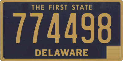 DE license plate 774498