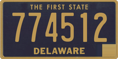 DE license plate 774512