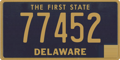DE license plate 77452