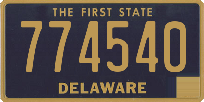 DE license plate 774540