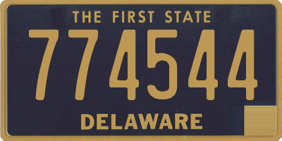 DE license plate 774544