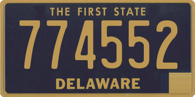 DE license plate 774552