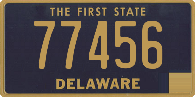 DE license plate 77456