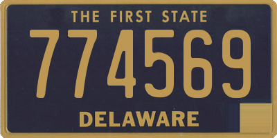 DE license plate 774569