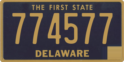 DE license plate 774577