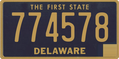 DE license plate 774578