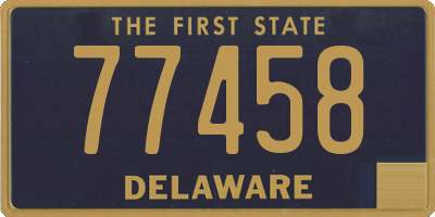 DE license plate 77458