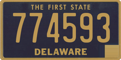 DE license plate 774593