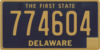 DE license plate 774604