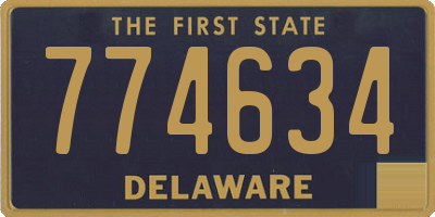 DE license plate 774634