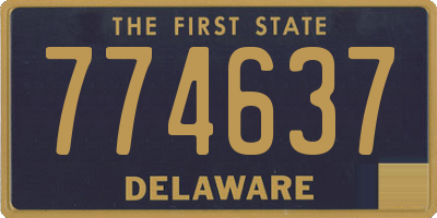 DE license plate 774637