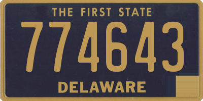 DE license plate 774643