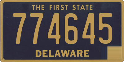 DE license plate 774645