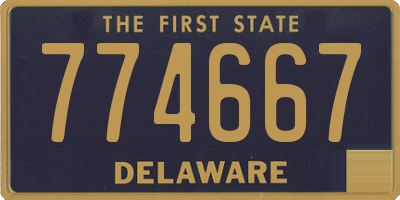 DE license plate 774667