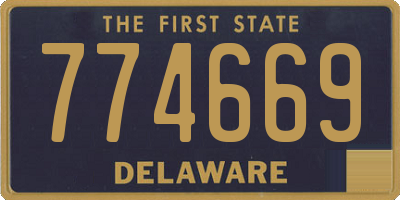DE license plate 774669
