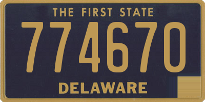 DE license plate 774670