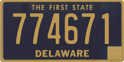 DE license plate 774671