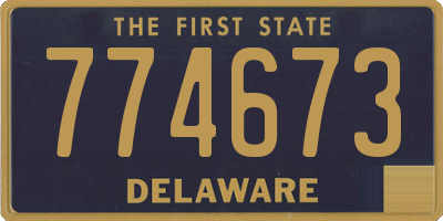 DE license plate 774673