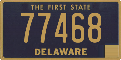 DE license plate 77468