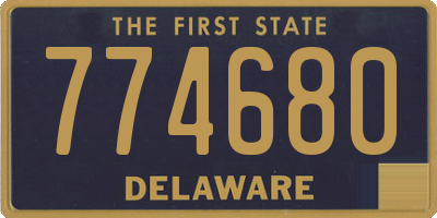DE license plate 774680