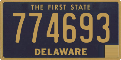 DE license plate 774693