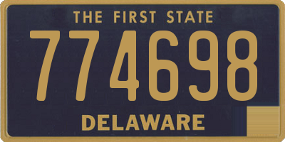 DE license plate 774698