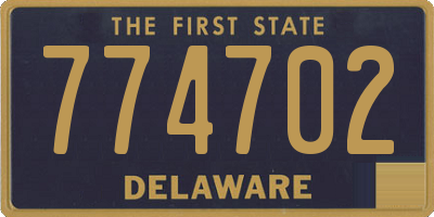 DE license plate 774702