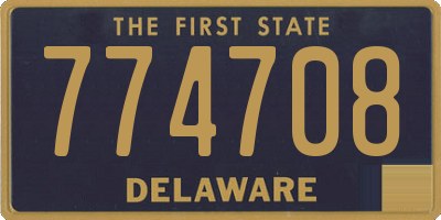 DE license plate 774708