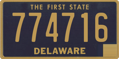 DE license plate 774716