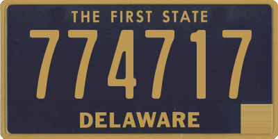 DE license plate 774717