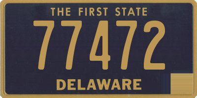 DE license plate 77472
