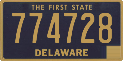 DE license plate 774728