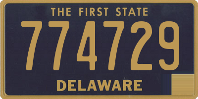 DE license plate 774729