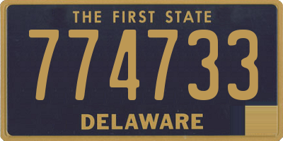 DE license plate 774733