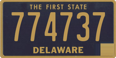 DE license plate 774737