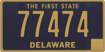 DE license plate 77474