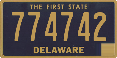 DE license plate 774742