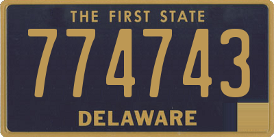 DE license plate 774743