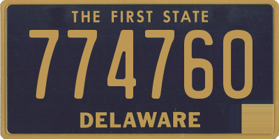 DE license plate 774760