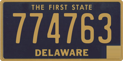 DE license plate 774763